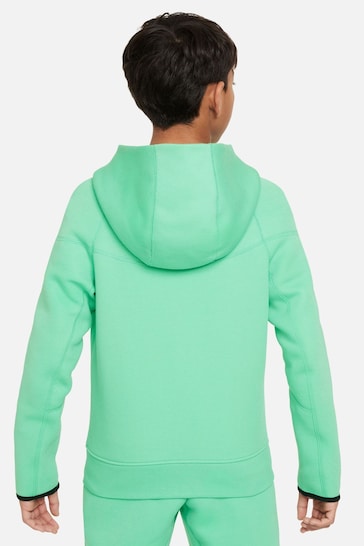 Nike Spring Green Tech Fleece Zip Through Hoodie
