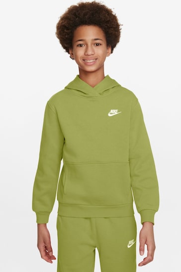 Nike Chartreuse Green Club Fleece Overhead Hoodie