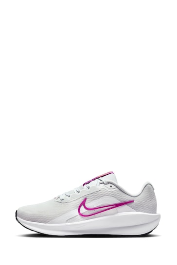 Nike Grey/Pink/White Downshifter 13 Road Running Trainers