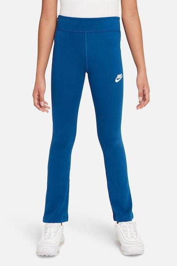 Nike Blue Favorites Flare Swoosh Leggings