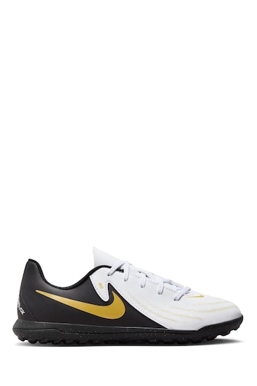 Nike White Jr. Phantom Club Turf Football Boots