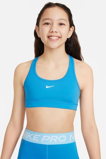 Nike Bright Blue Dri-FIT Swoosh Support Bra
