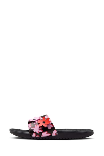Nike Black Junior/Youth Kawa Flower Sliders