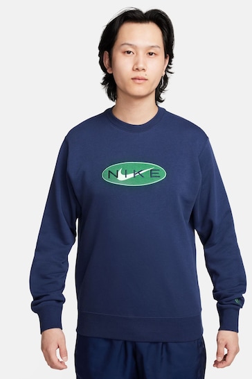 Nike Blue Sportswear Graphic Logo Sweatshirt