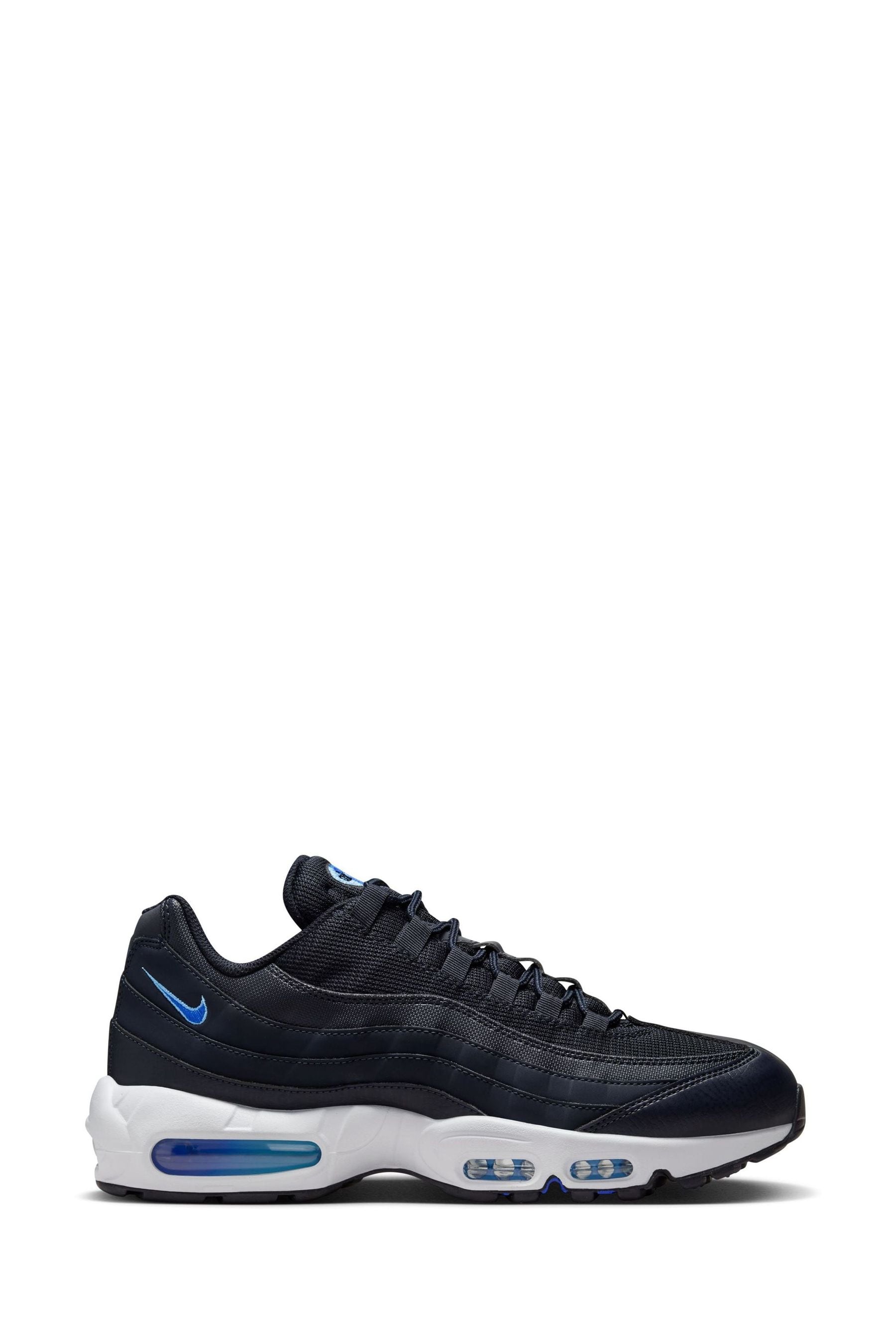 Nike 95s black hot sale and blue