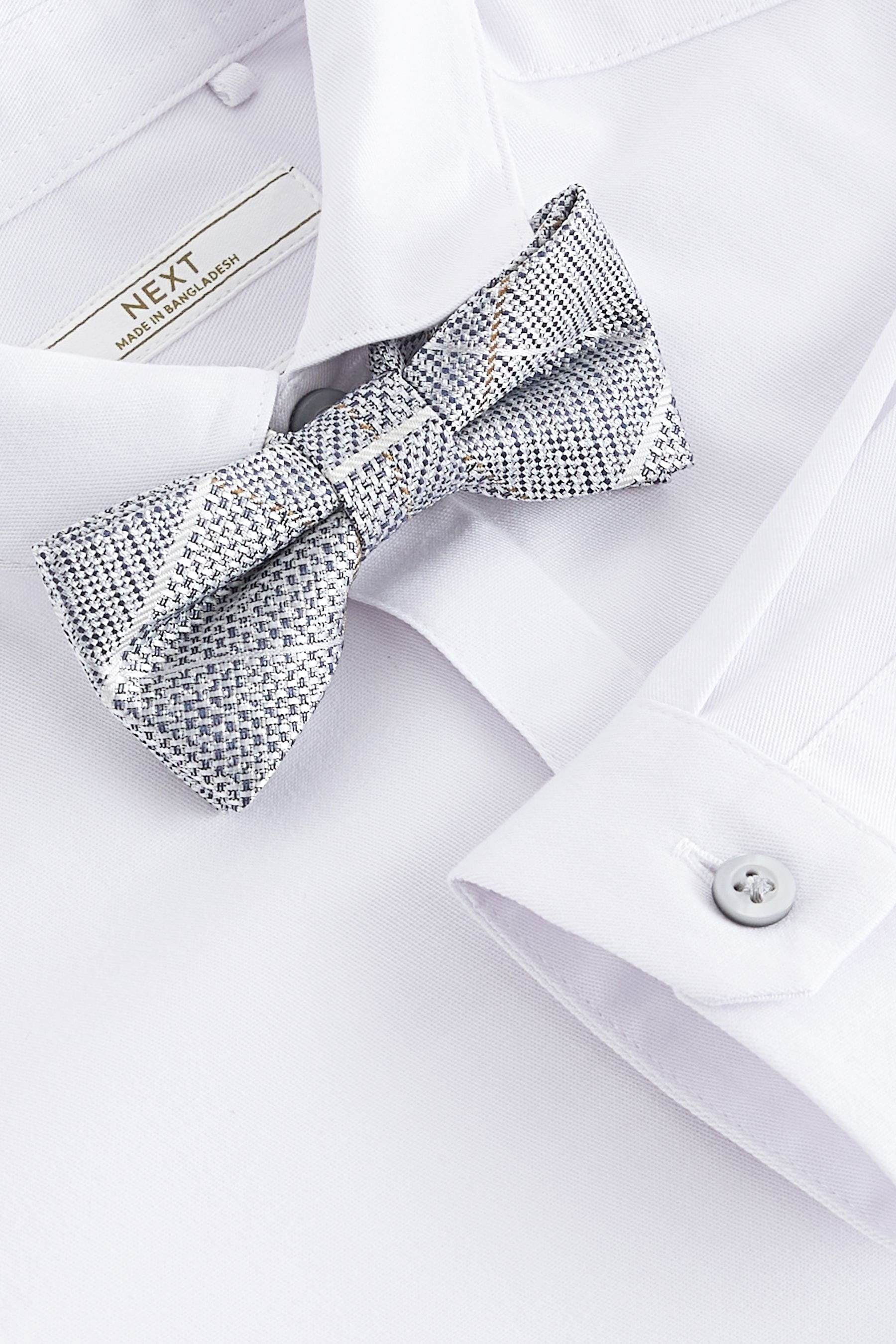 White Long Sleeve Shirt And Bow Tie Set 3mths 12yrs