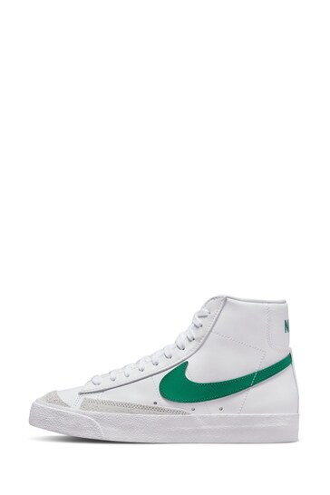 Nike White/Green Blazer Mid Trainers