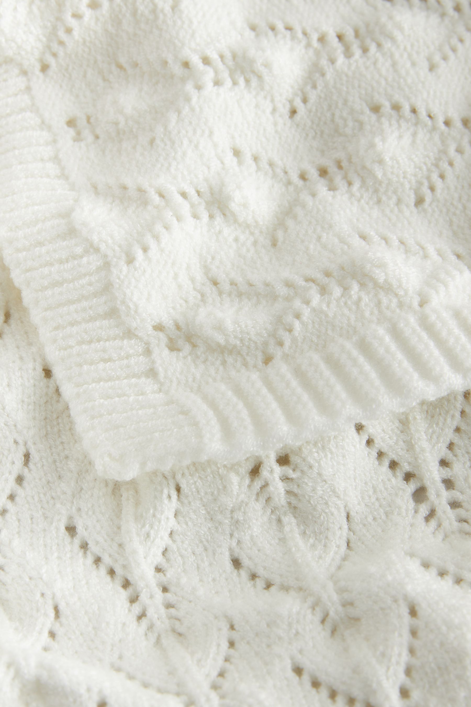 Buy White Knitted Pointelle Baby Blanket from the Next UK online shop