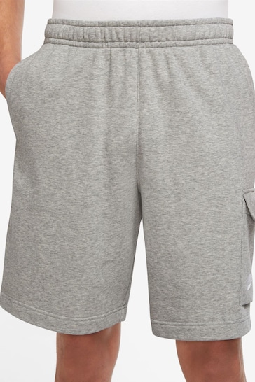 Nike Grey Club French Terry Cargo Shorts