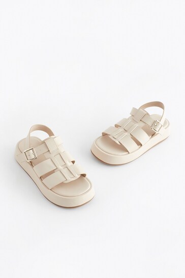 Cream Chunky Gladiator Sandals