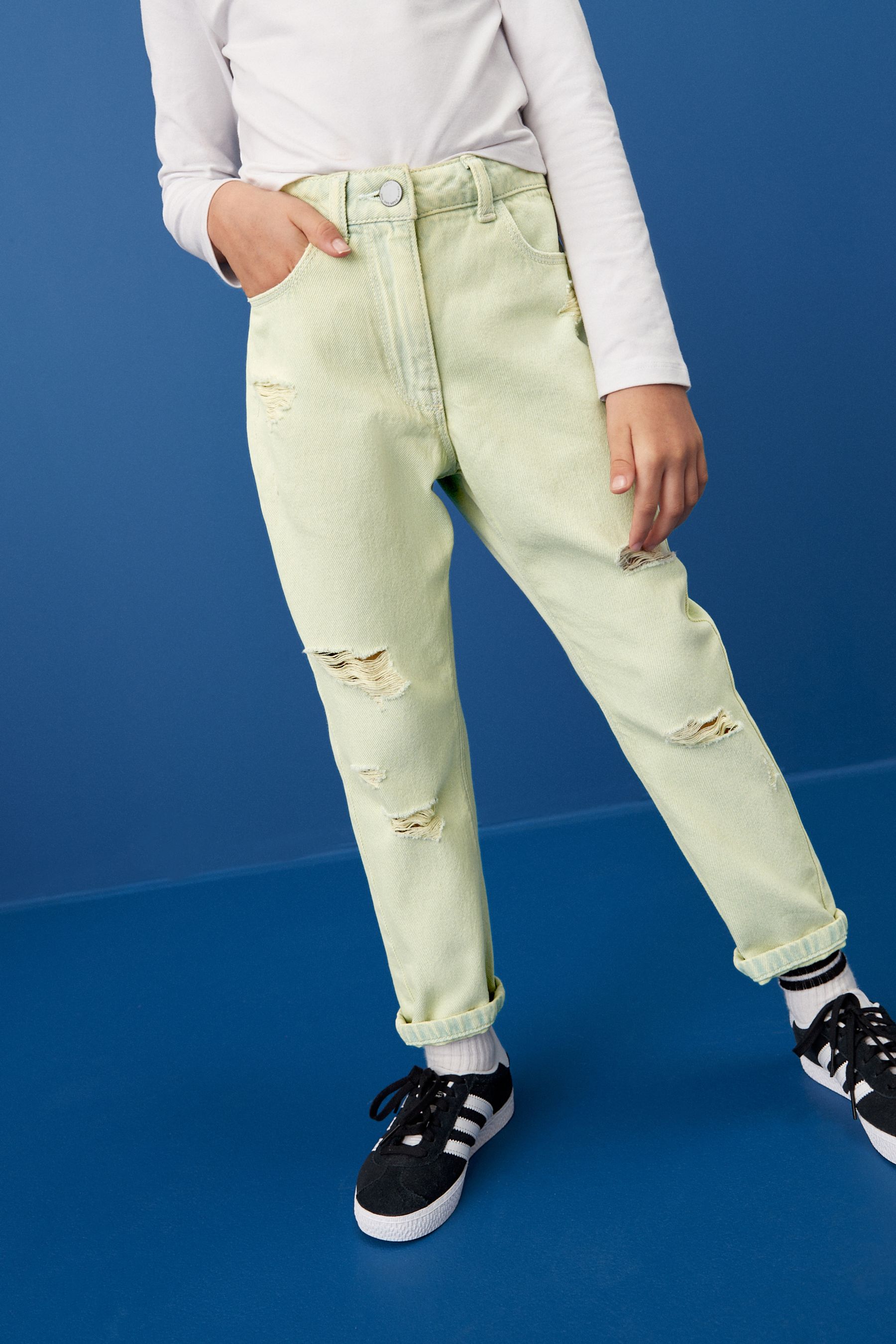 Mint green hot sale mom jeans