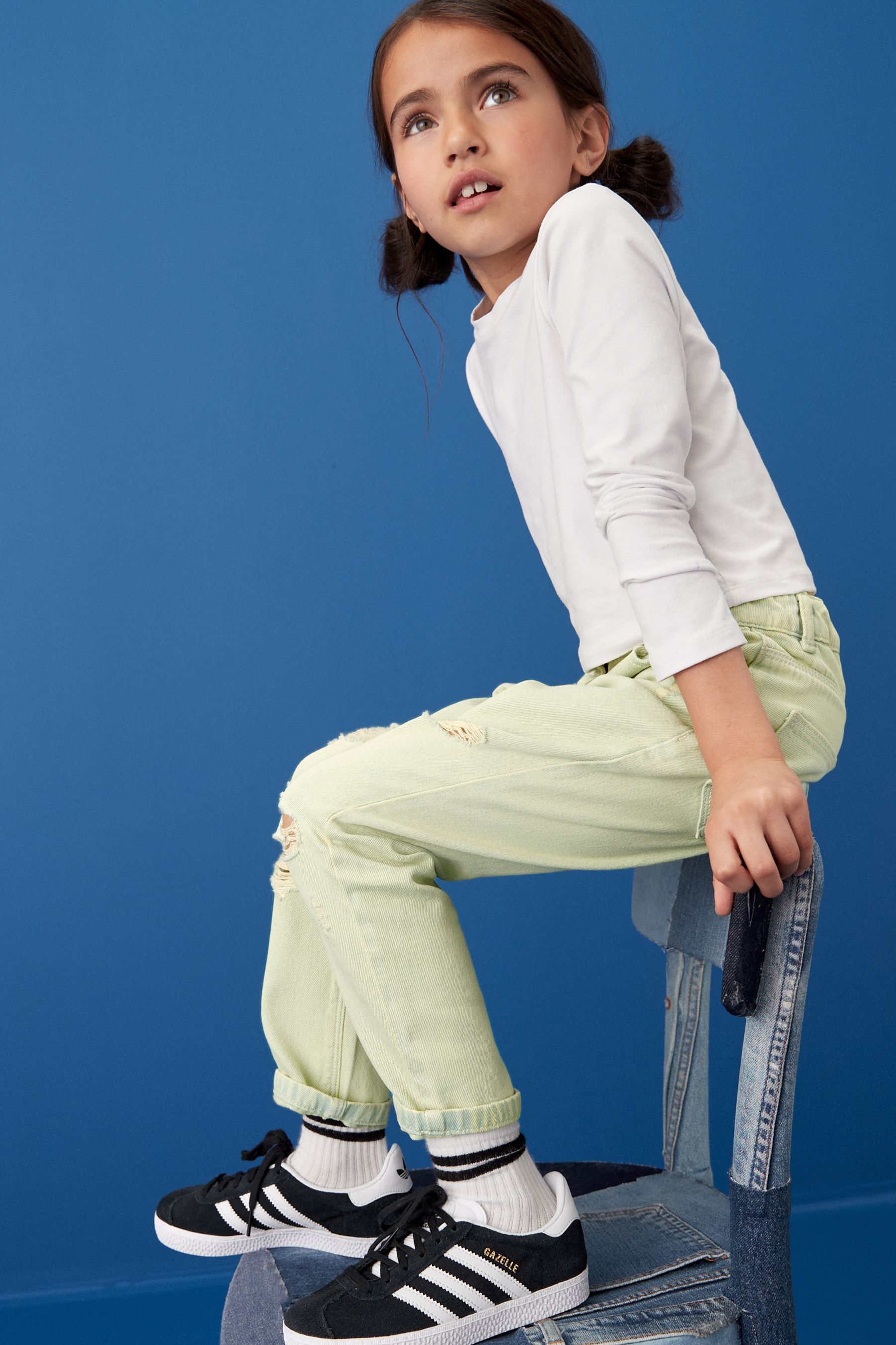 Mint green 2025 mom jeans