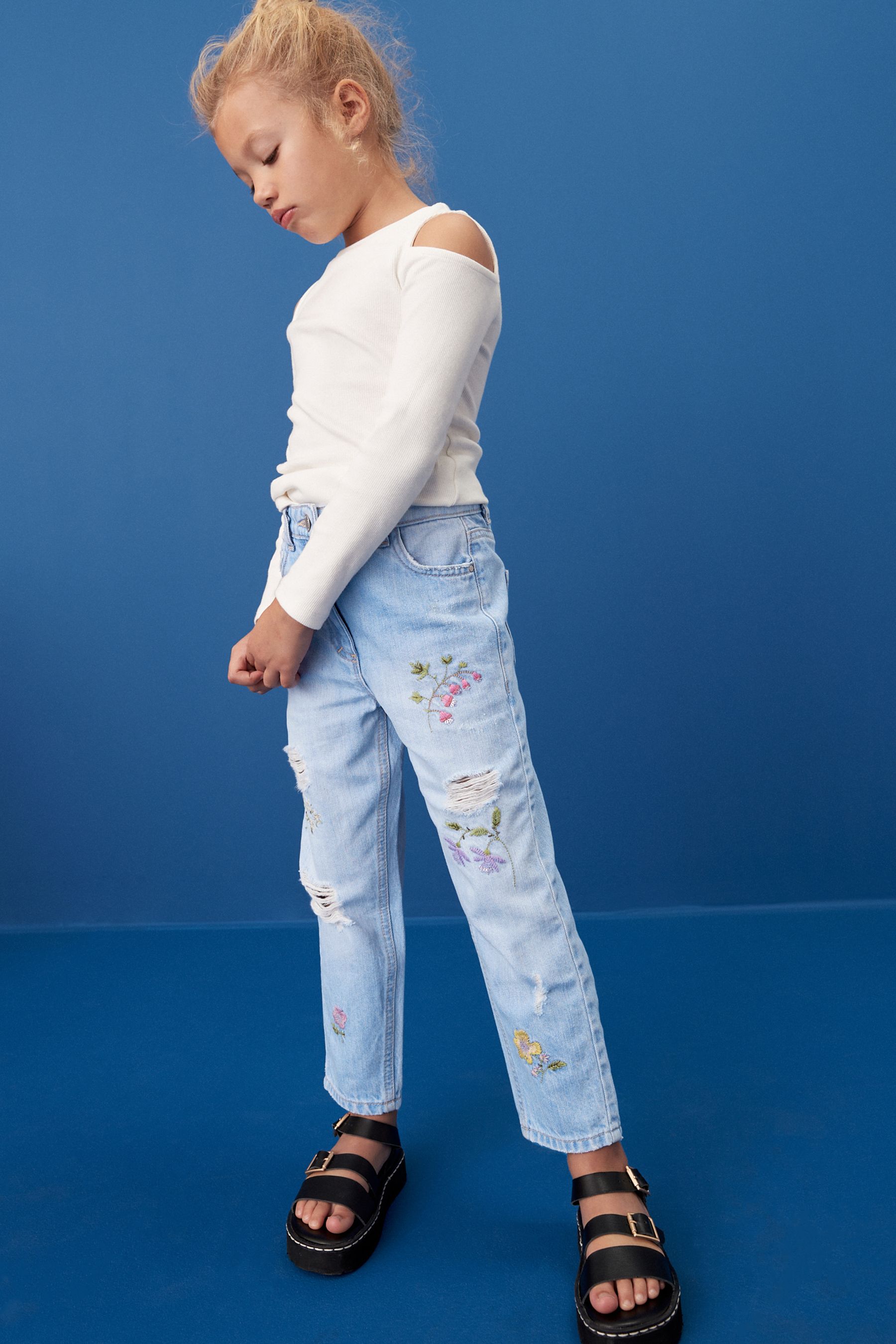 Next embroidered jeans new arrivals