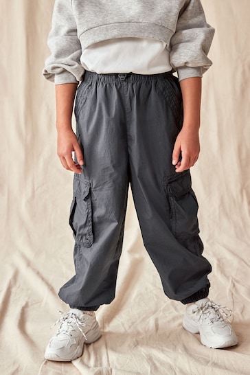 Charcoal Grey Parachute Cargo Trousers (3-16yrs)