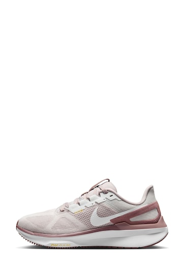 Nike Light Pink Air Zoom Structure 25 Running Trainers