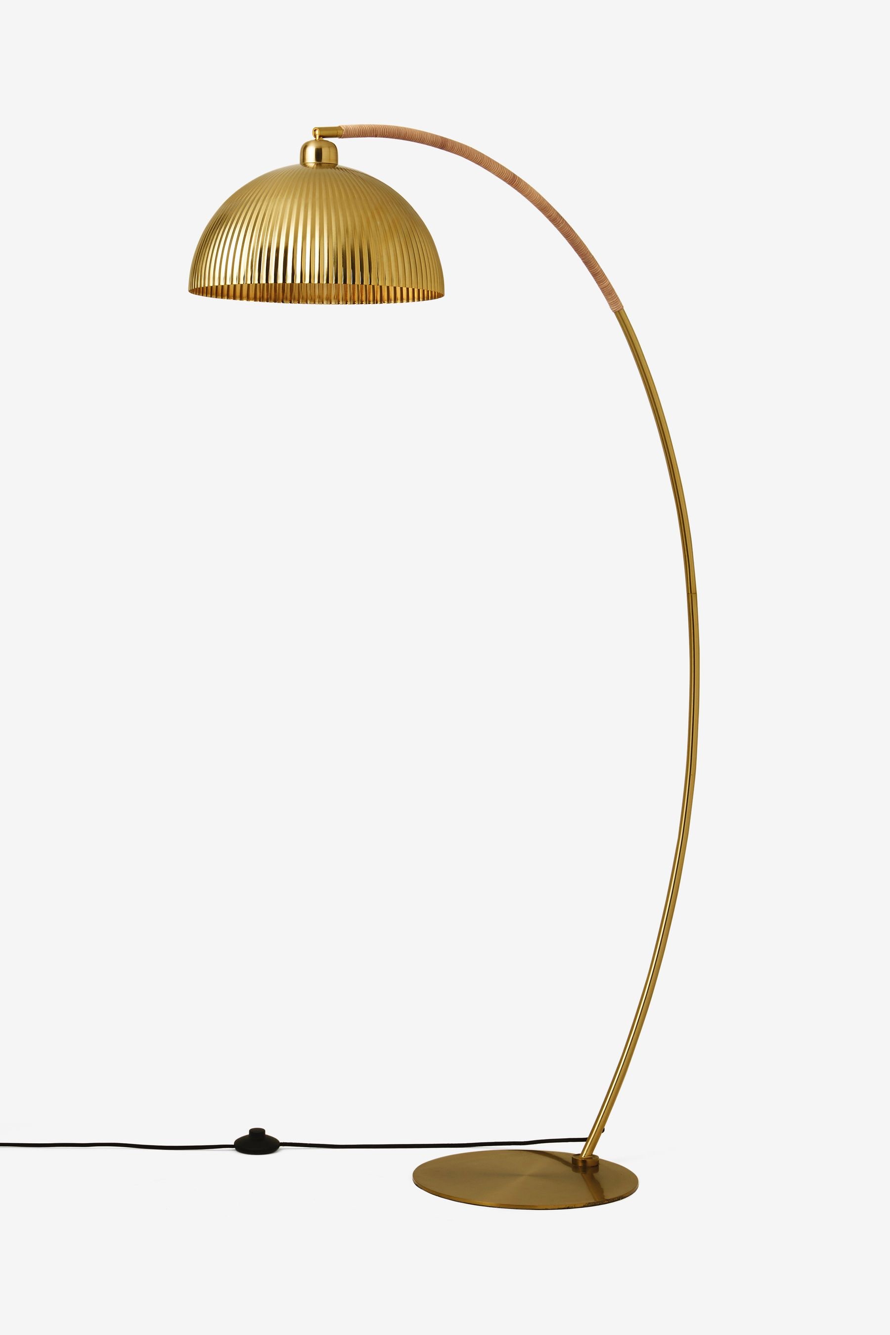 Brass shell cheap floor lamp