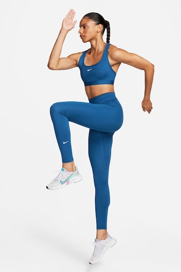 Nike Blue Dri FIT One High Rise Leggings