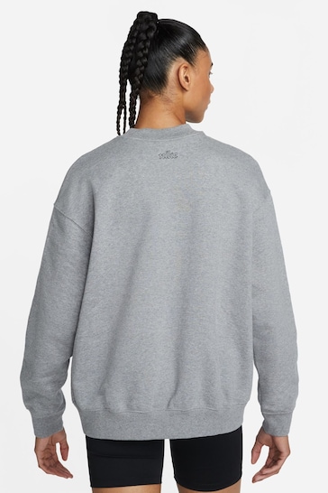 Nike Grey Dri-FIT Get Fit Graphic Crewneck Sweatshirt