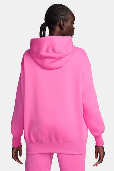 Nike Bright Pink Oversized Mini Swoosh Hoodie