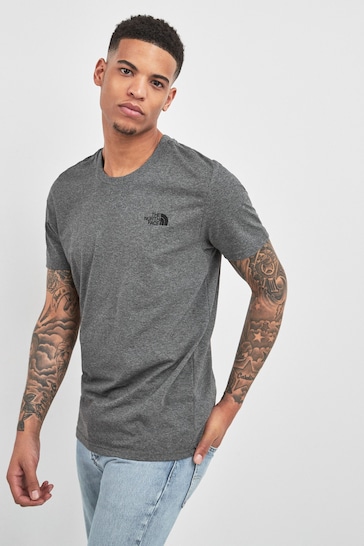 The North Face Dark Grey Mens Simple Dome Short Sleeve T-Shirt