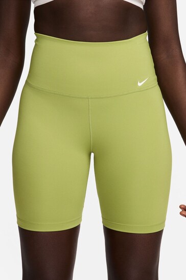 Nike Green Dri-FIT One High-Waisted 7" Biker Shorts