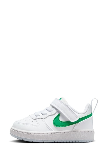 Nike White/Green Infant Court Borough Low Recraft Trainers