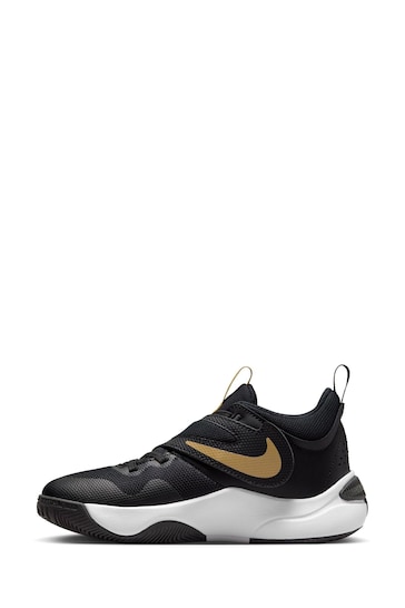 Nike Black/White Team Hustle D 11 Youth Basketball Trainers