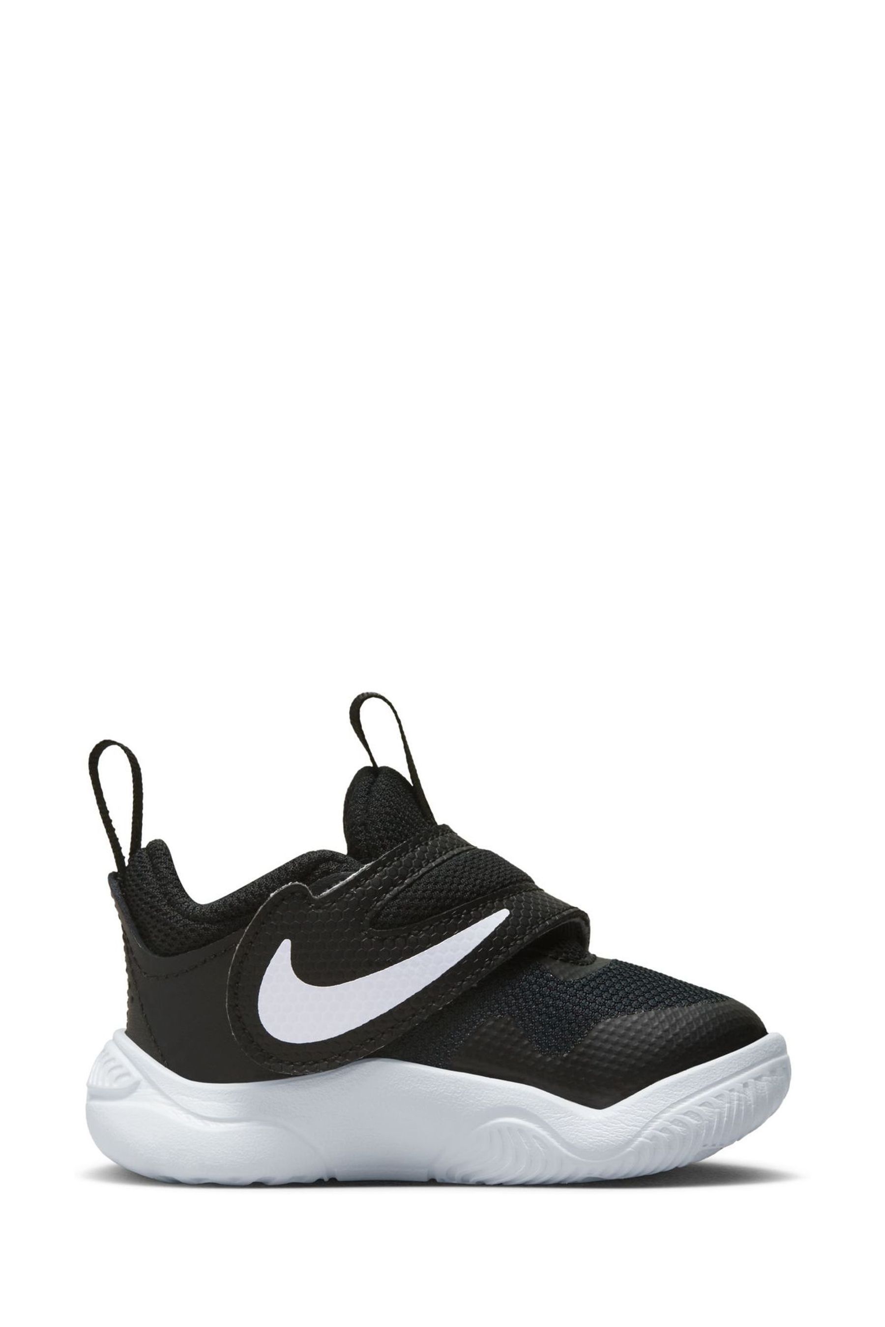 Buy Nike Black White Team Hustle D 11 Infant Basketball Trainers