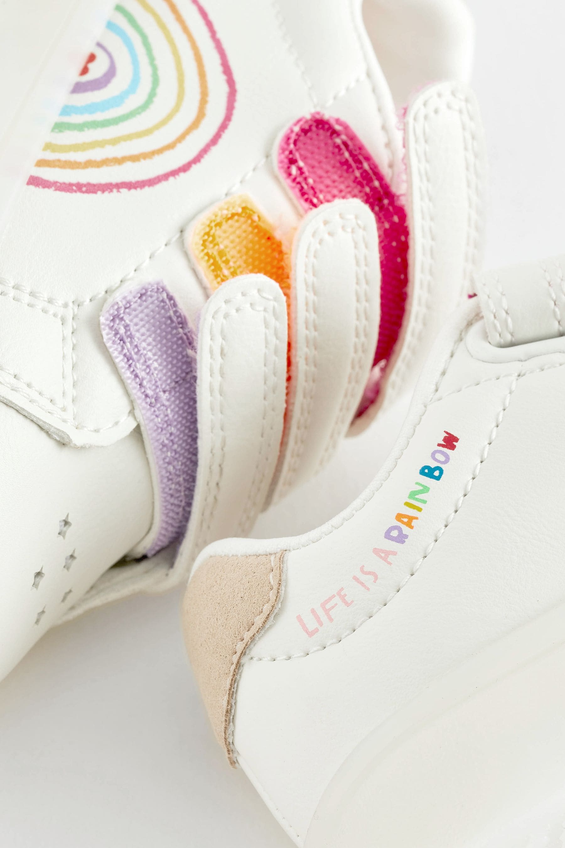 White rainbow trainers discount