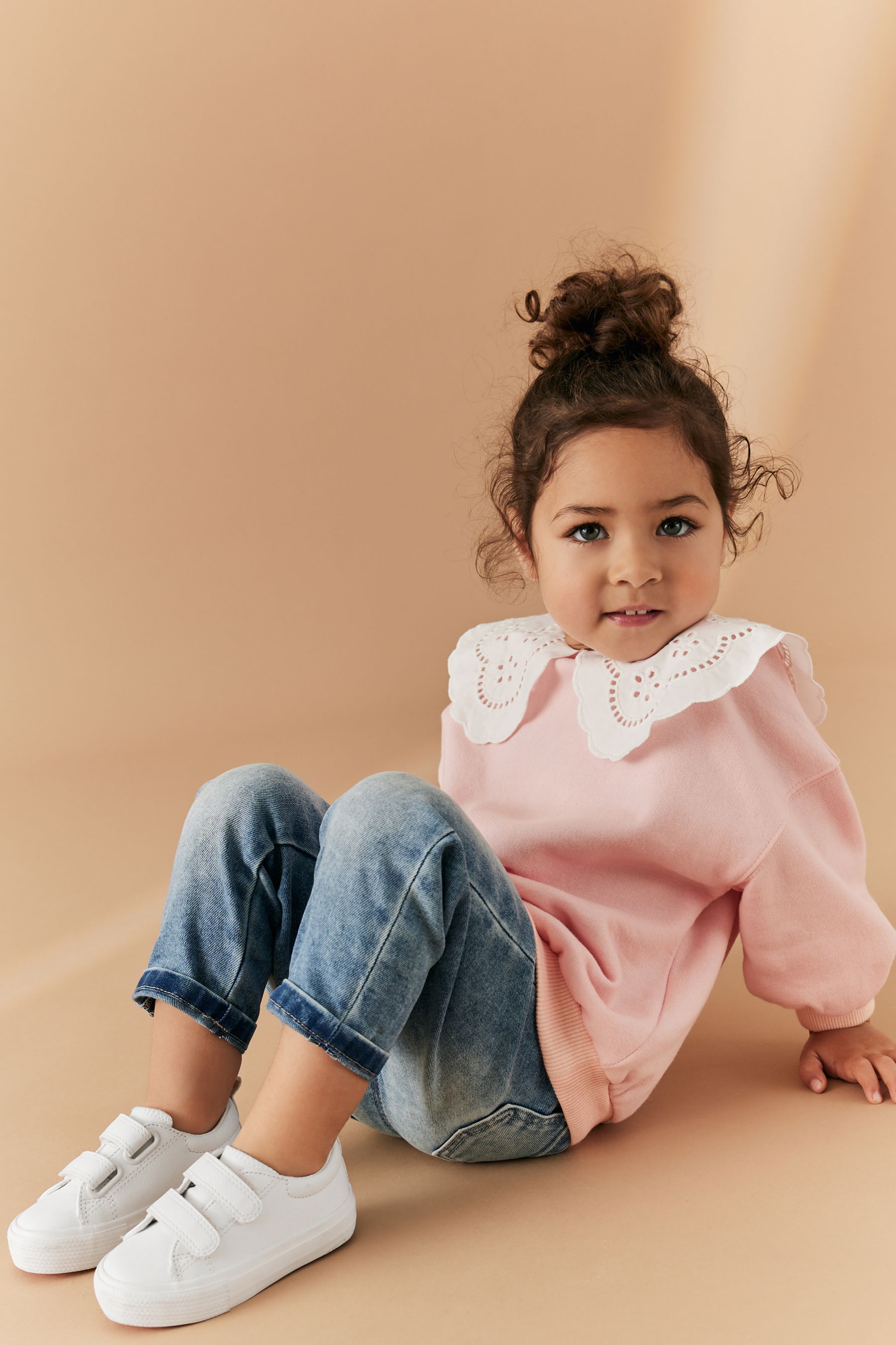 Girls white chunky trainers clearance