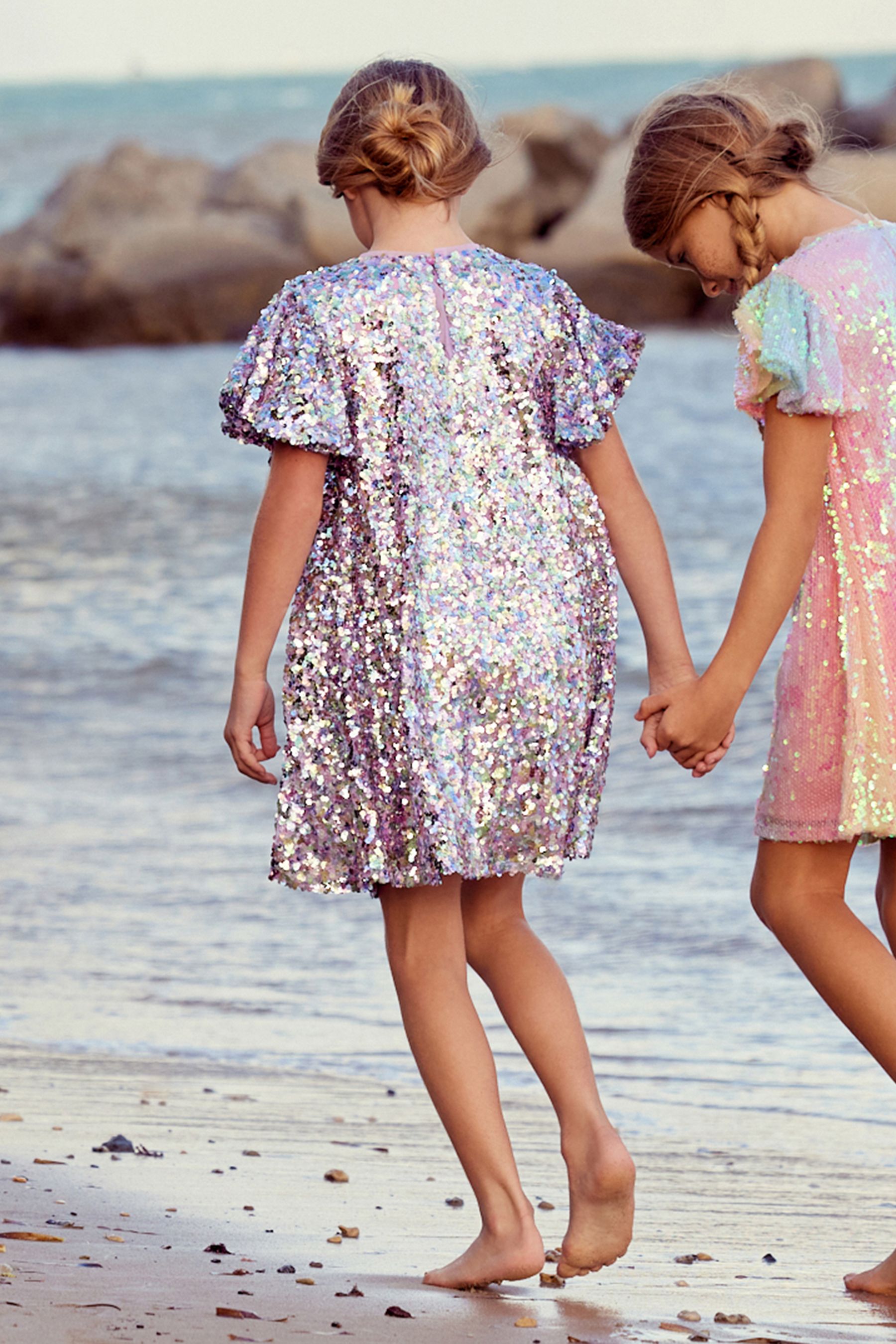 Rainbow sequin dress kids sales