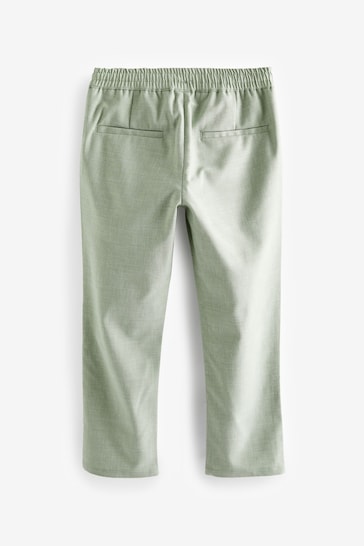 Mint Green Smart Linen Blend Trousers (3-16yrs)
