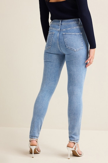Mid Blue Denim Super Soft Skinny Jeans
