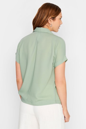 Long Tall Sally Green Pocket Utility Shirt