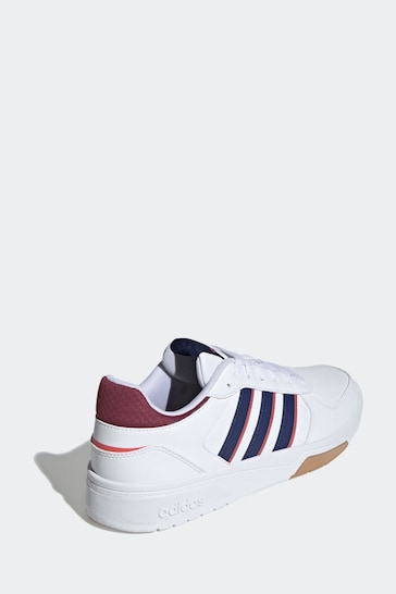 adidas White/Red Sportswear Courtbeat Court Lifestyle Trainers