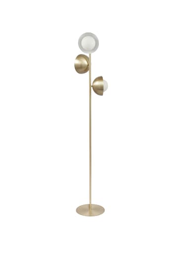 Pacific Gold Estelle Brass Metal and Orb Dome Floor Lamp