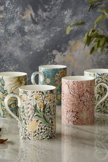 Morris & Co. Set of 6 Daffodil Mugs