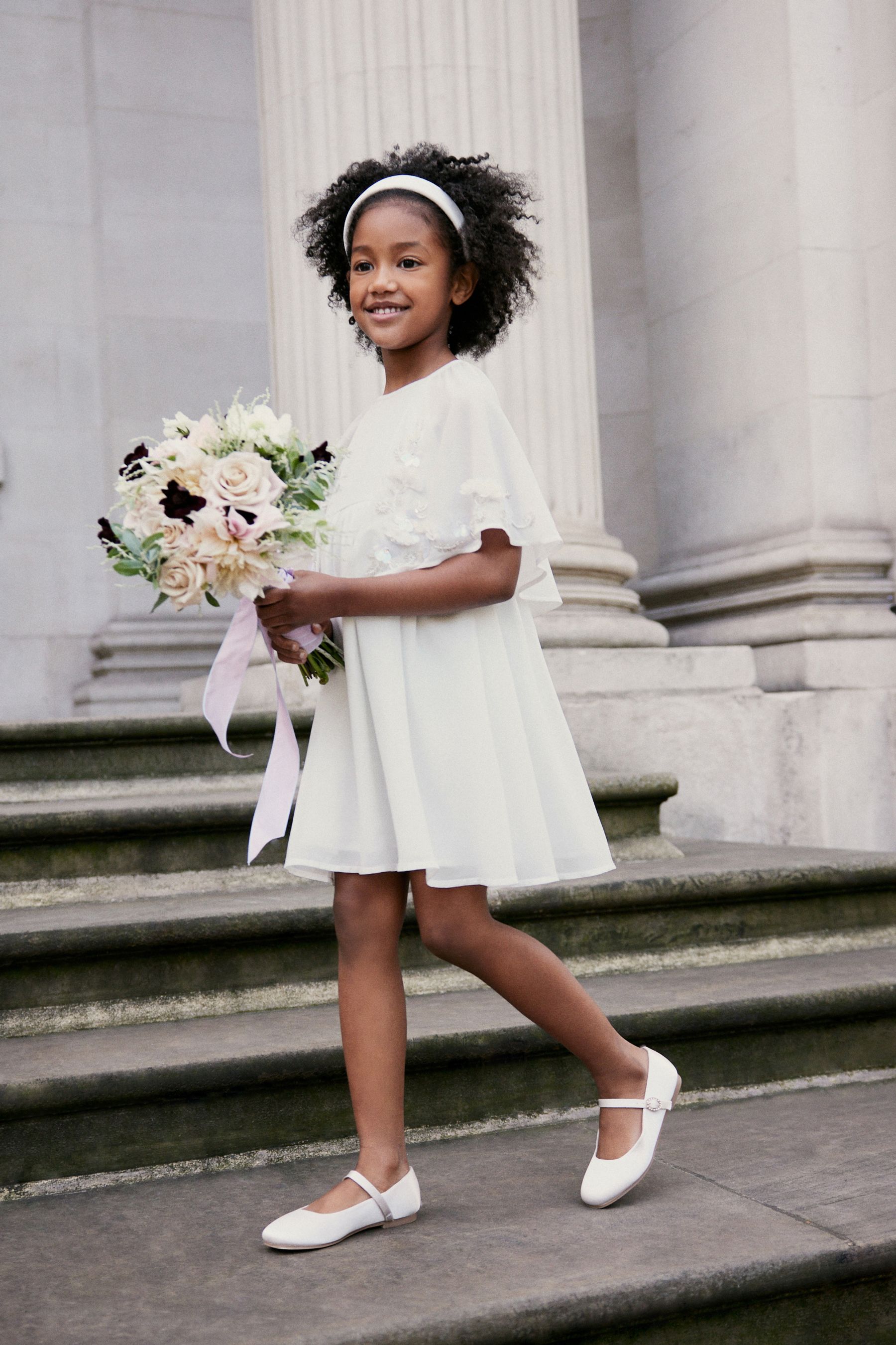 Cape dress online for baby girl