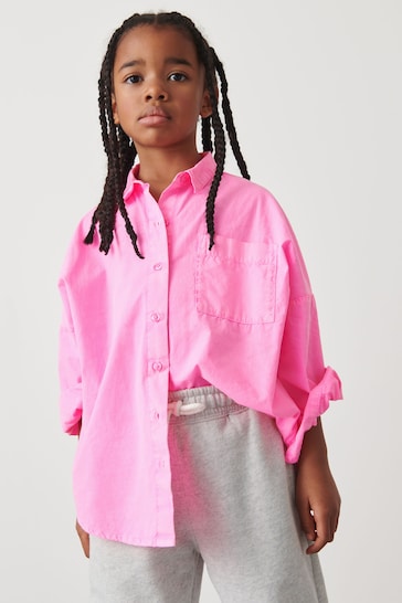 Hot Pink Oversized Shirt (3-16yrs)