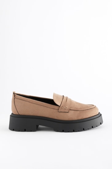 Neutral Extra Wide Fit Forever Comfort Chunky Loafers