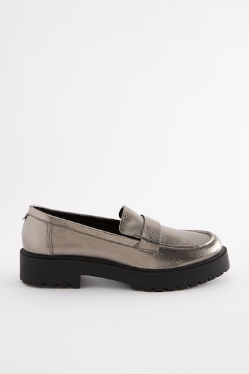 Pewter Grey Extra Wide Fit Forever Comfort Chunky Loafers
