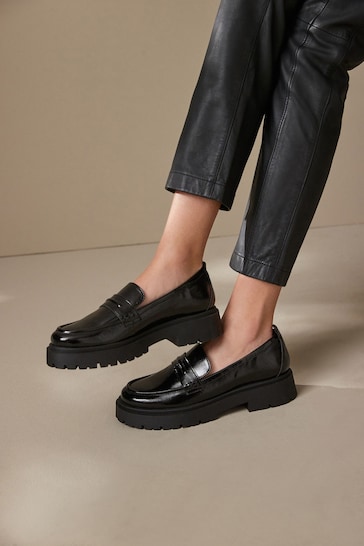 Black Patent Forever Comfort® Chunky Loafers