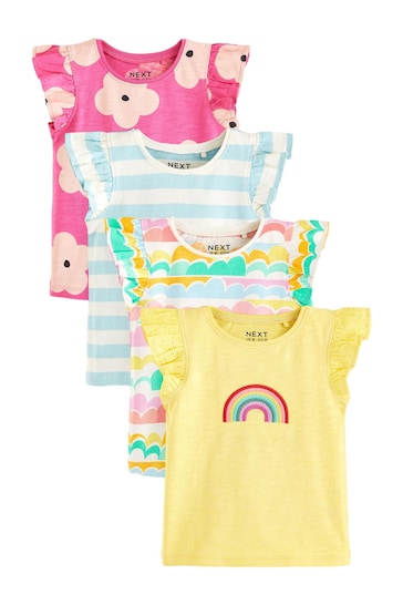 Pink Rainbow Vests 4 Pack (3mths-7yrs)