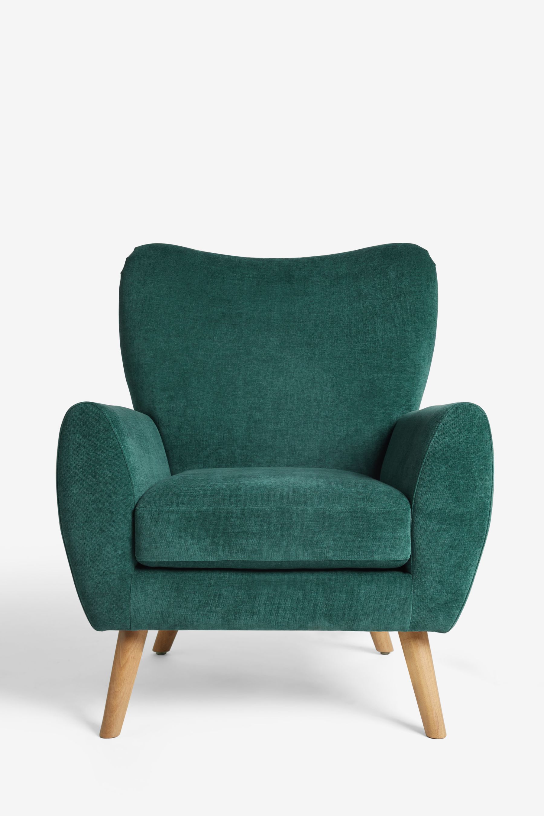 Buy Fine Chenille Teal Blue Wilson II Highback Grande Armchair from the Next UK online shop