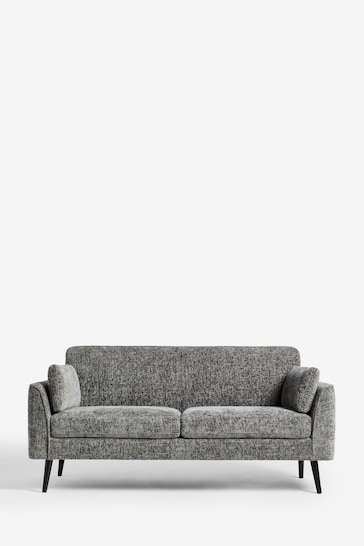 Chunky Chenille Dark Grey Mila Compact 3 Seater Sofa In A Box