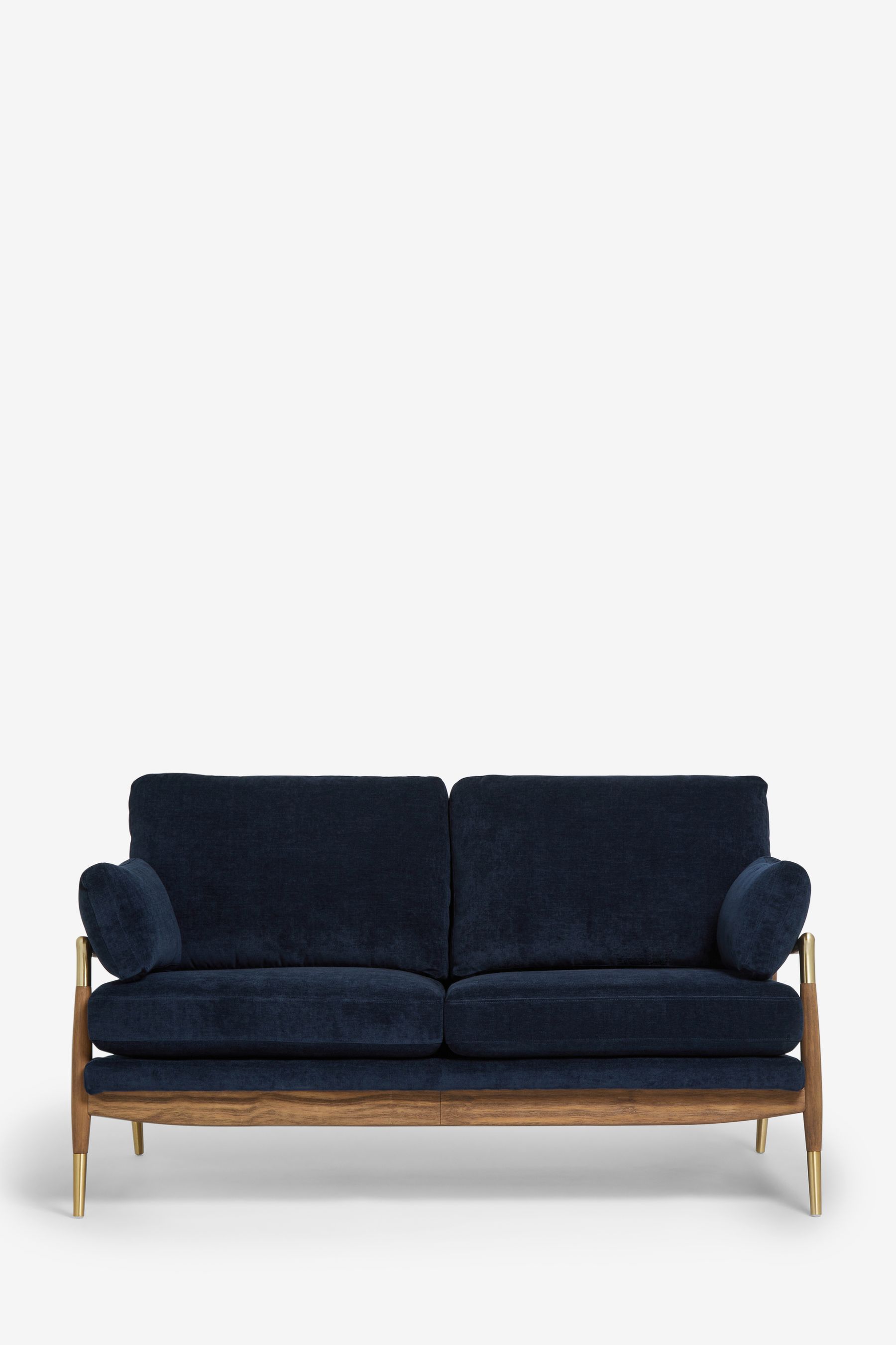 Navy outlet chenille sofa