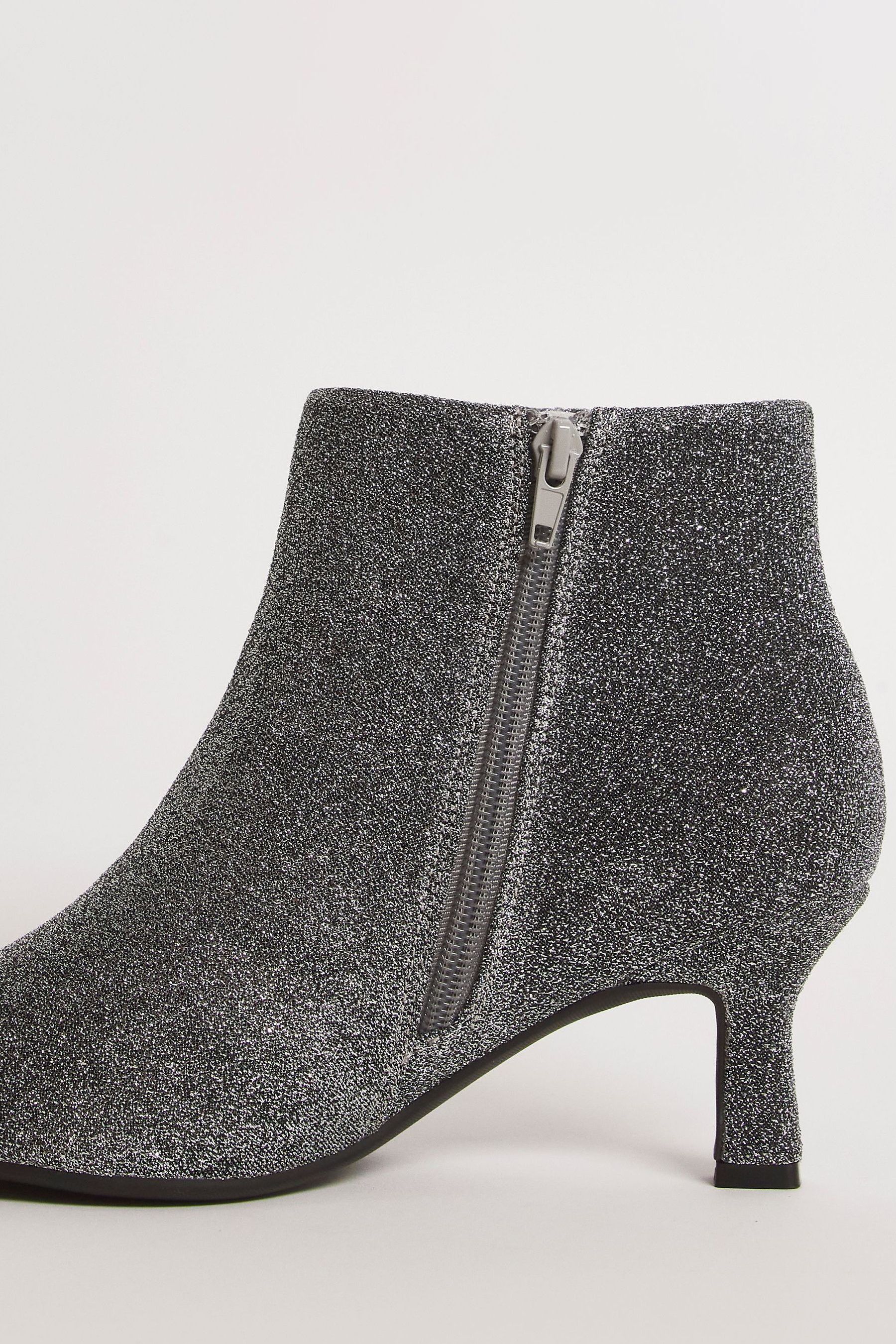 Silver kitten outlet heel booties