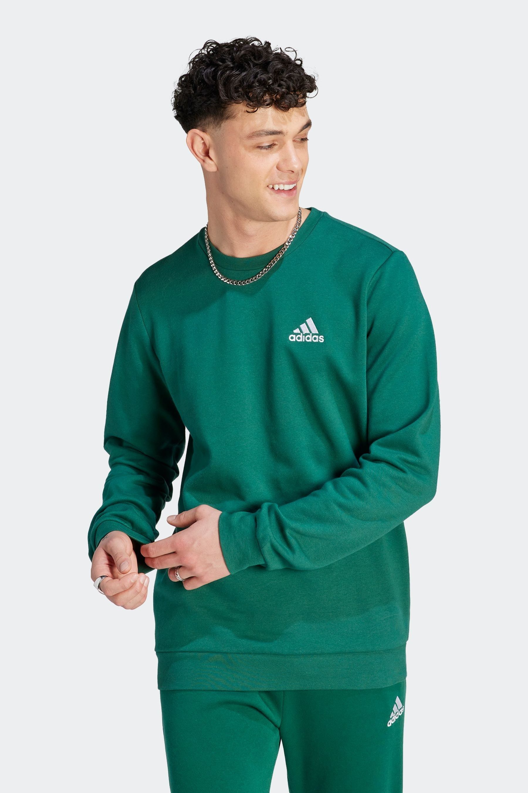 Adidas shop green sweatshirt