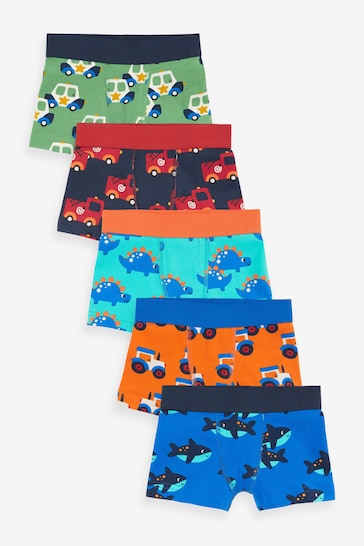 Bright Primary Print Trunks 5 Pack (1.5-16yrs)