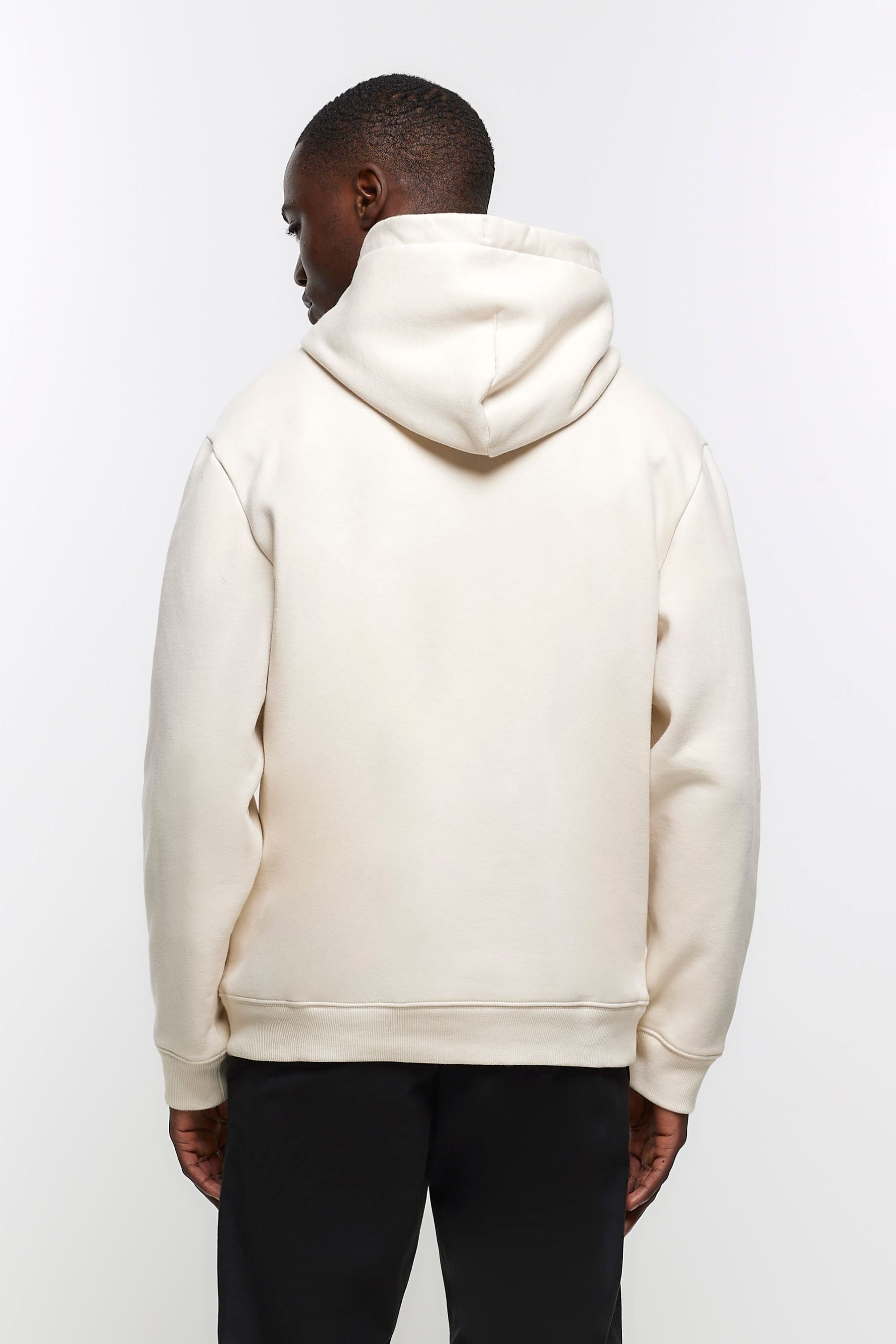 River island white hoodie clearance